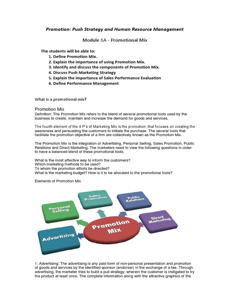 Understanding Promotion Mix Strategies | PDF | Sales | Marketing