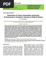 2020 Awareness of Library Automation Among The