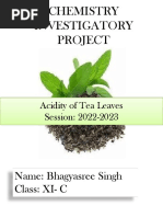Acidity Analysis of Tea Leaves | PDF