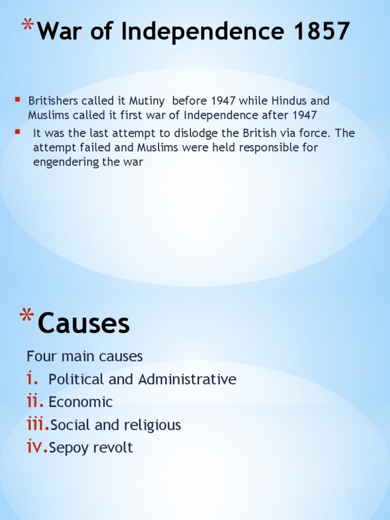 War of Independence | PDF | Indian Rebellion Of 1857 | British Raj