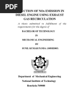 Reduction of Nox Emission in Diesel Engine Using Exhaust Gas Recirculation