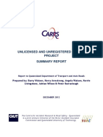 Unlicensed and Unregistered Vehicle Project Summary Report