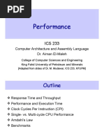 Performance: Computer Architecture and Assembly Language Dr. Aiman El-Maleh