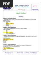 MTH603 - Midterm Solved Mcqs and Quizes by Moaaz