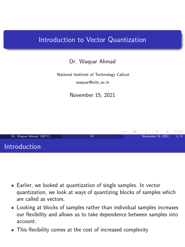 Understanding Vector Quantization Techniques | PDF | Computer Science ...
