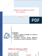 Tema 5. Înfiinţarea Societăţilor Pe Acţiuni În R. Moldova