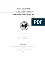 Tugas Kelompok Analisis Skripsi Jurusan Matematika Tahun 2002-2003