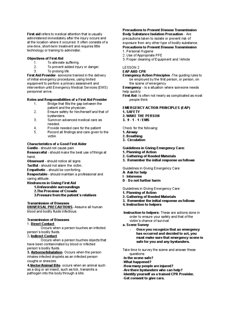 Preventing the Spread of Disease Guidelines for Universal Precautions