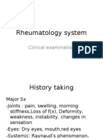 Rheumatology System: Clinical Examination