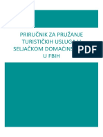 Priručnik Za Pružanje Turističkih Usluga U Seoskom Domaćinstvu U Federaciji Bosne I Hercegovine