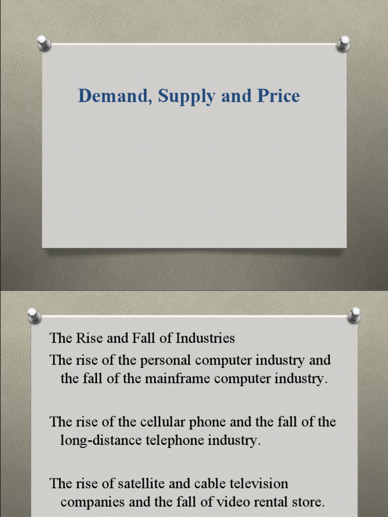 Determination of Prices PDF Supply And Demand Labour Economics