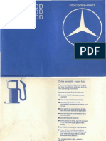 1979 1985 Mercedes Benz 200d 240d 300d w123 Owners Manual