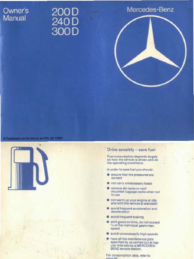 Mercedes W123 Owners Manual Pdf
