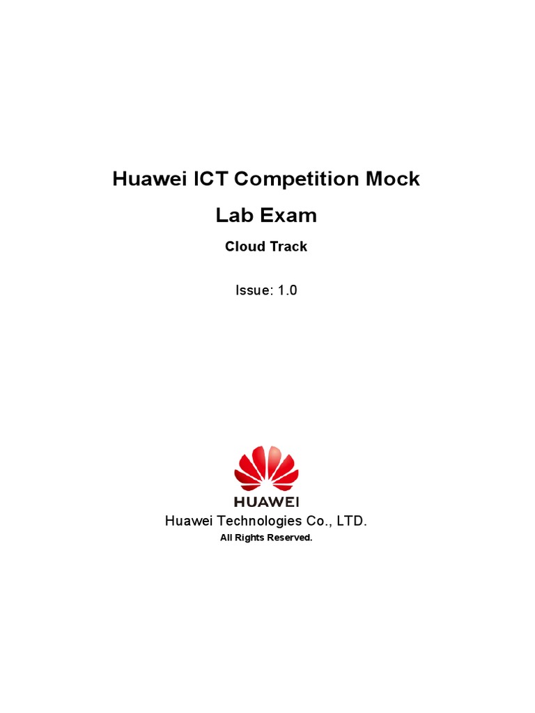Huawei Cloud Lab Exam Guide | PDF | Cloud Computing | Apache Hadoop