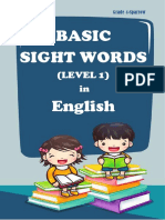 Basic Sight Words Level 1 Reading Materials