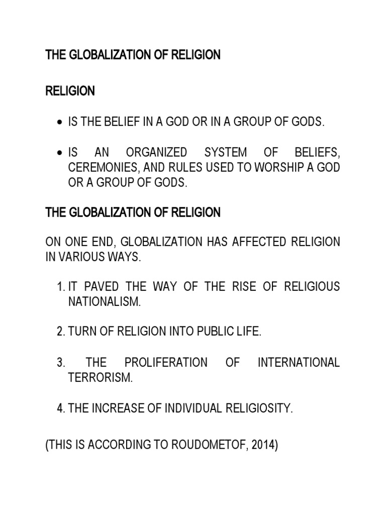 The Globalization of Religion | PDF | Brahman | Moksha