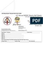 Sponsorship Registration Form 10 Annual DSTDFI Charity Golf Classic
