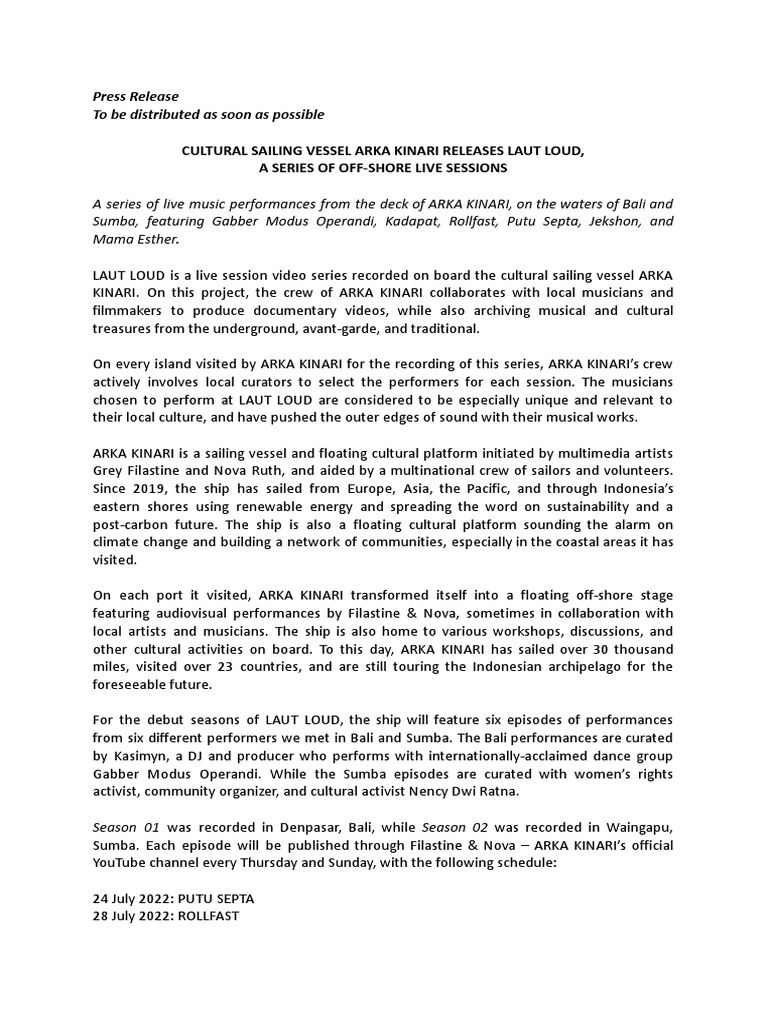 press-release-cultural-sailing-vessel-arka-kinari-releases-laut-loud