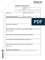 Bewerbungsbogen International