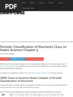 Periodic Classification of Elements Class 10 Notes Science Chapter 5 