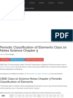 Periodic Classification of Elements Class 10 Notes Science Chapter 5 