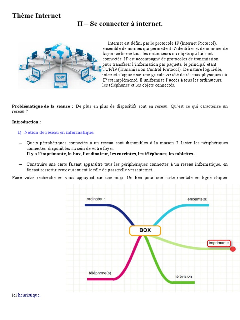 Caractéristiques de la connexion Internet | PDF | Réseau informatique ...