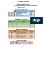 Calendario Provas Sub 2 Bim 2022.2