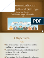 Communication in Multicultural Settings