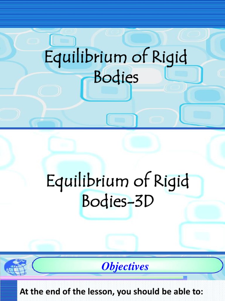 Rigid Body Equilibrium in 3D | PDF | Force | Geometry