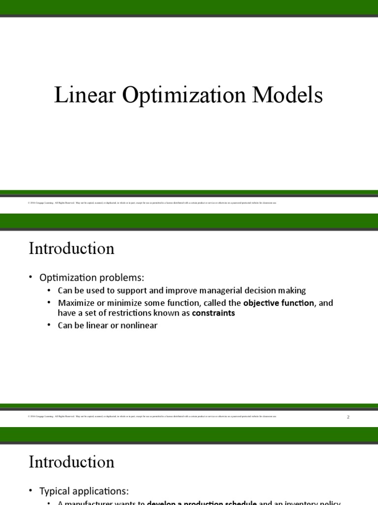 Chapter 5 Linear Optimization PDF Mathematical Optimization
