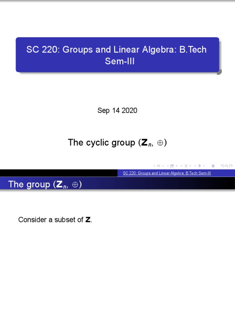 Understanding the Properties of the Cyclic Group Z_n PDF Group