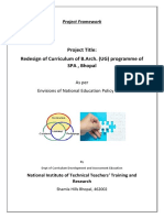 Project Framework - Curriculum Redesign SPA Bhopal