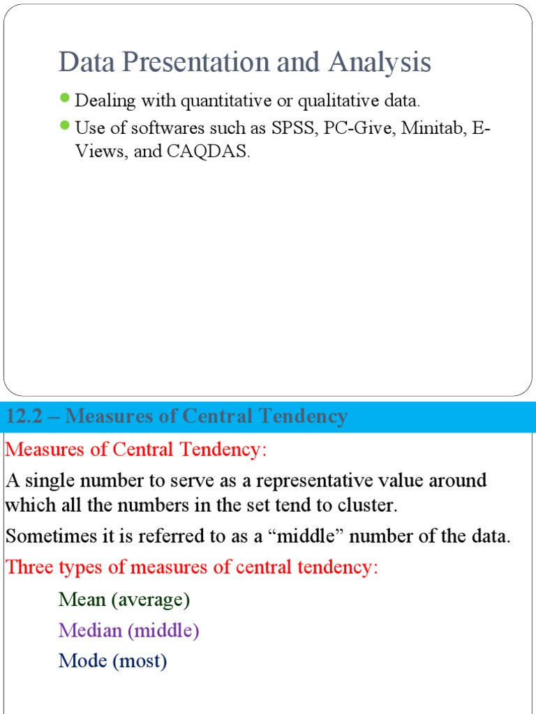 5 - Data Presentation and Analysis | PDF