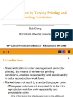M1 Simulation by Varying Printing and Proofing Substrates: Bob Chung RIT School of Media Sciences
