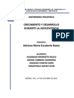 TAREA en EQUIPO 5 Crecimiento y Desarrollo Durante La Adolescencia