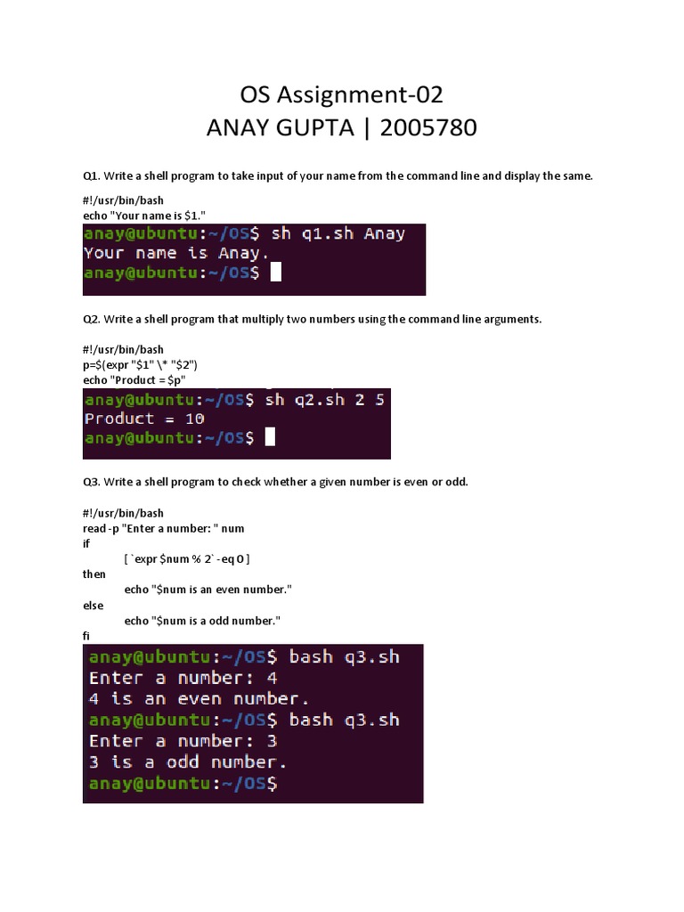 OS Assignment-02 | PDF | Computer File | Software Development