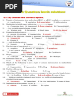 Science 2 Question Bank Objectives Solutions