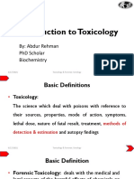 Introduction To Toxicology: By: Abdur Rehman PHD Scholar Biochemistry