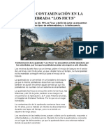 Grave Contaminación en La Quebrada
