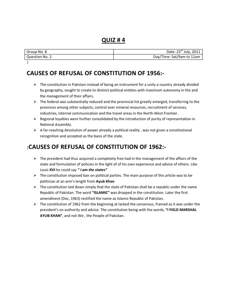 One-Sentence Constitution Issues | PDF | Social Science