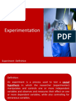 Experiment Definition and Design