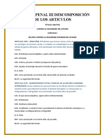 Derecho Penal III Descomposición de Los Articulos