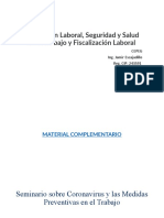 Legislación Laboral, Seguridad y Salud en El Trabajo y Fiscalización Laboral