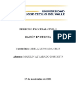 Derecho Procesal Civil I Dacion en Cuenta