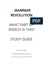 Parts of Speech Study Guide 2022