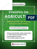 Synopsis On Agriculture Optional