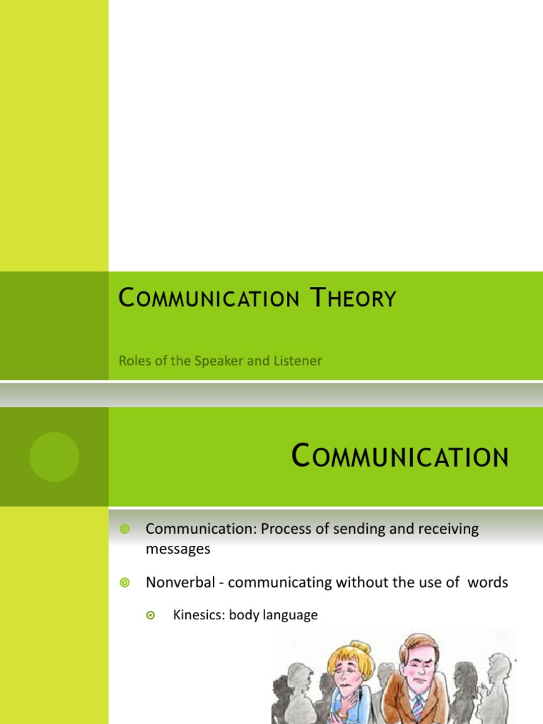 Communication Theory Overview | PDF | Communication | Cognition