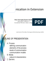 Lecture 3. Communication in Extension