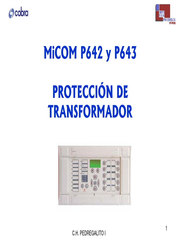 Manual de Relés MiCOM P642/P643 | PDF | Transformador | Relé