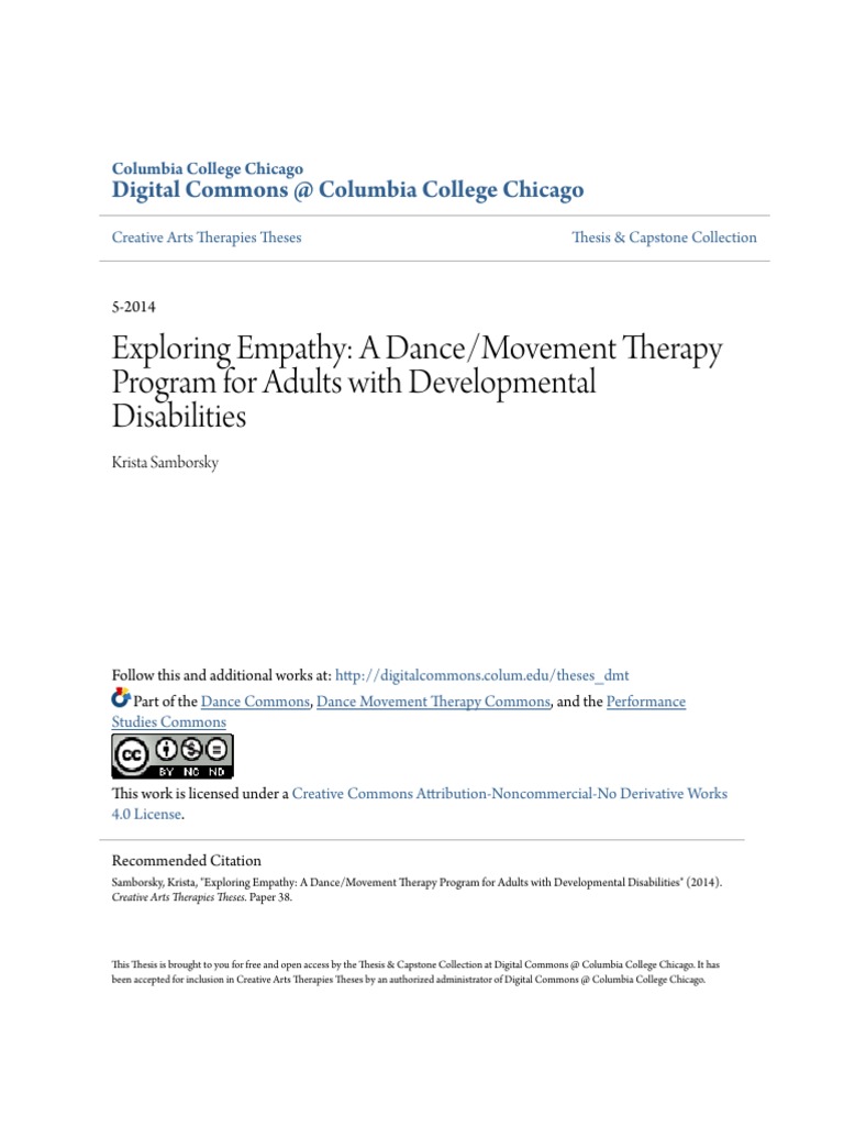 Exploring Empathy A Dance Movement Therapy Program For Adults Pdf